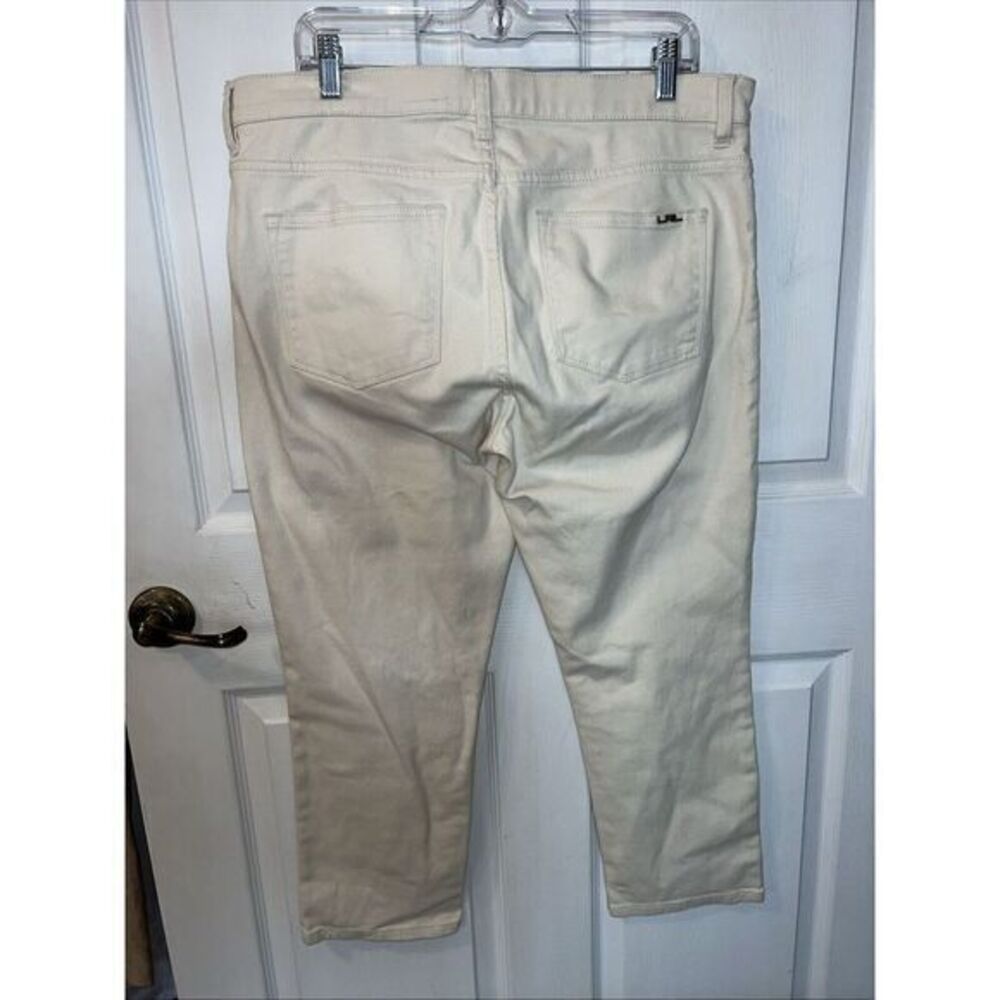 Lauren RL‎ Co Jeans Sz 14 Womens Straight Cropped Ivory Denim Casual Jeans - Picture 2 of 8